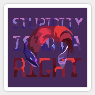 Stupidity Is Not A Right - Moira Overwatch Sticker